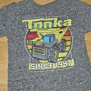 Tonka Gray T-Shirt with Yellow Truck Design